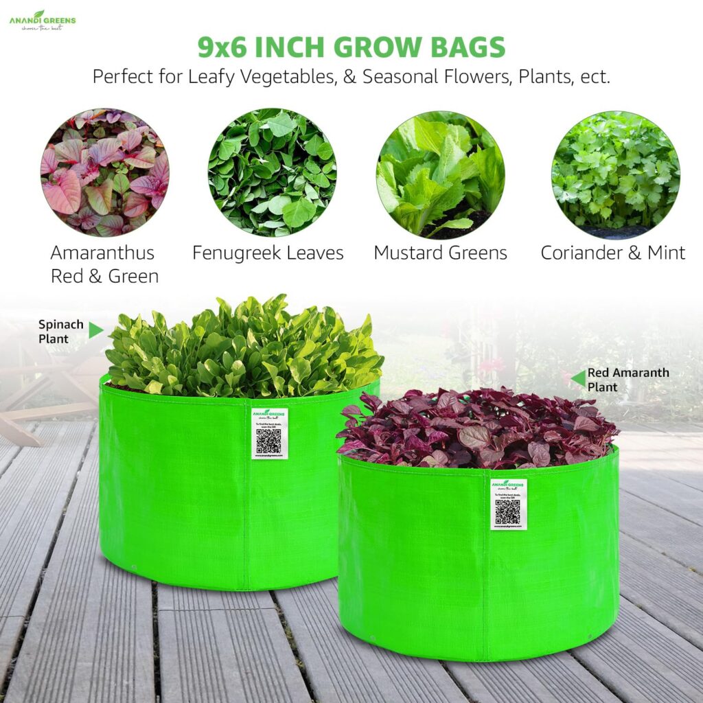 Round Green Colour Plant Bags