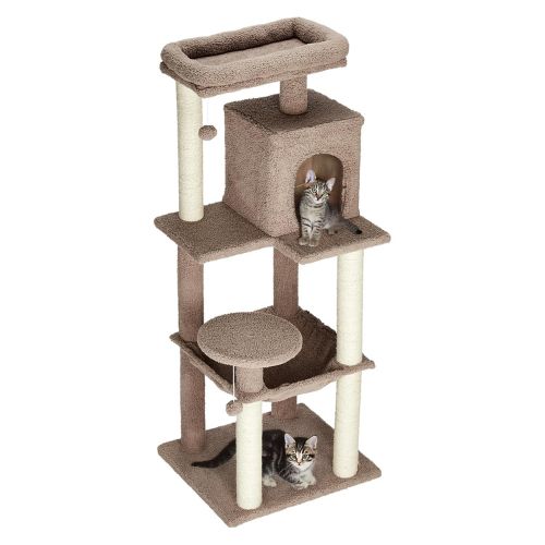Cat tree tower giving an indoor cat vertical territory