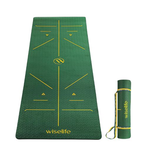 Yoga mat and strap for home mobility workouts